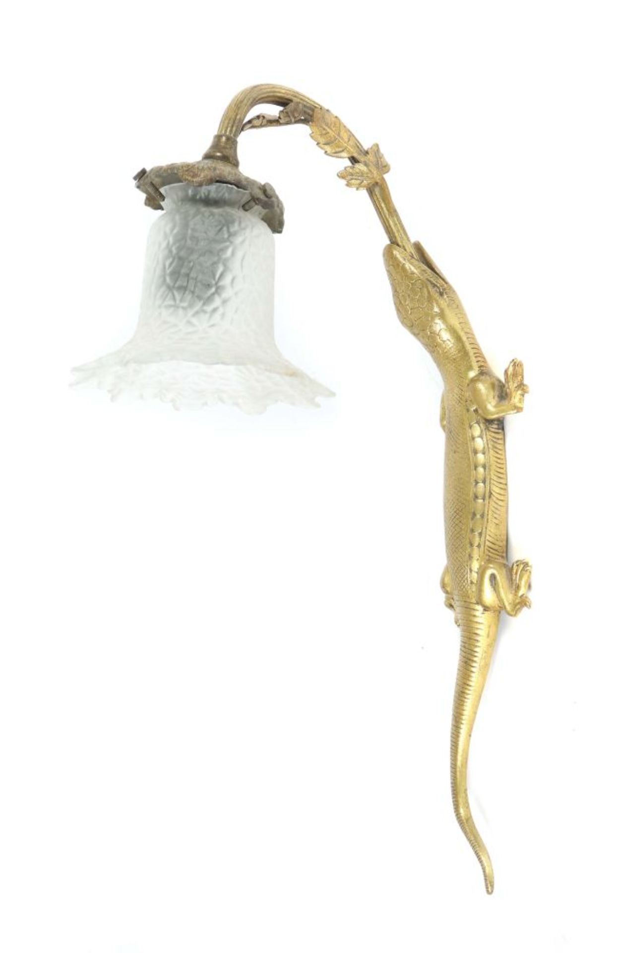 Eidechse als Wandlampe Um 1900, wohl