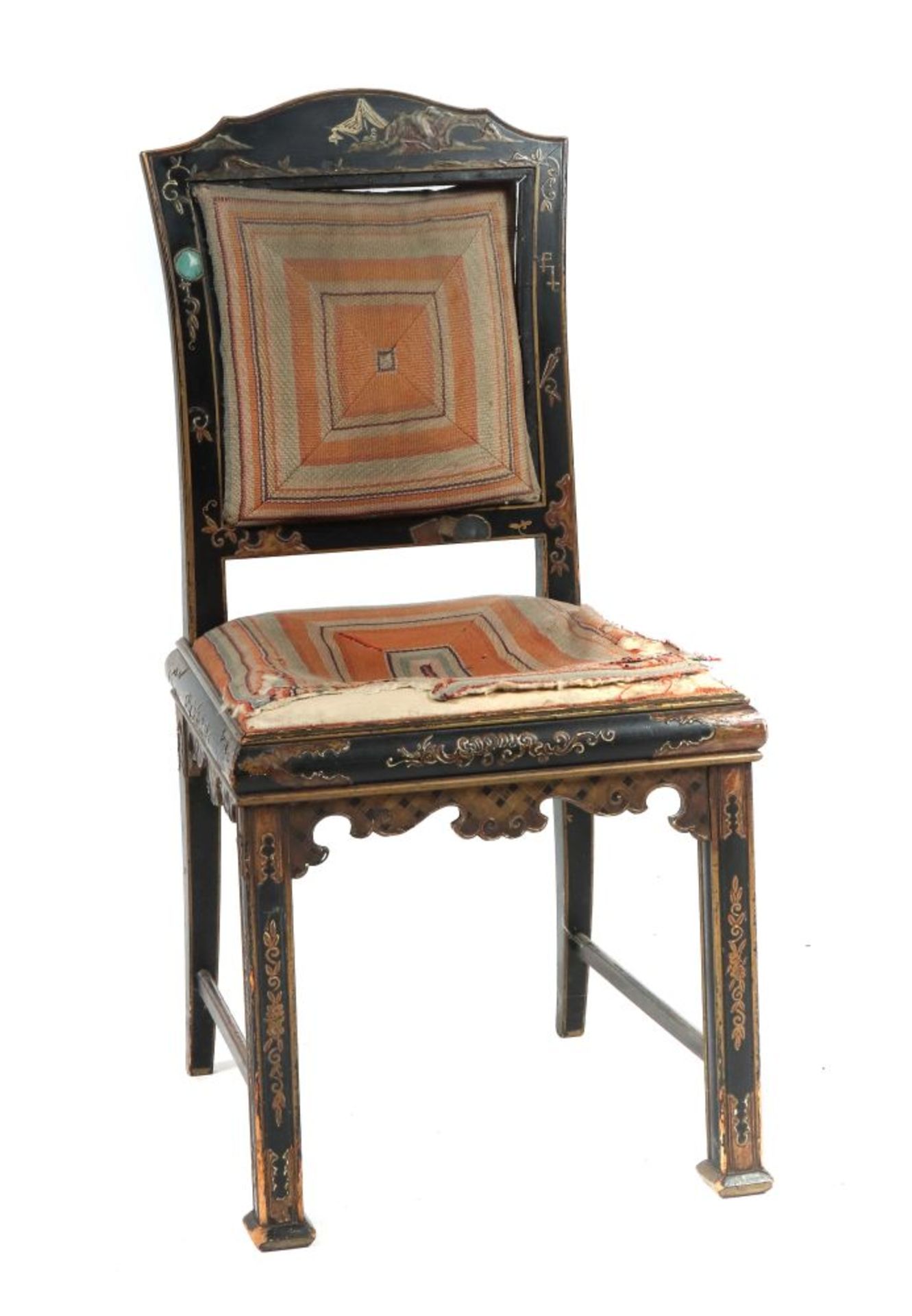 Chinoiserie-Stuhl um 1900, Holz