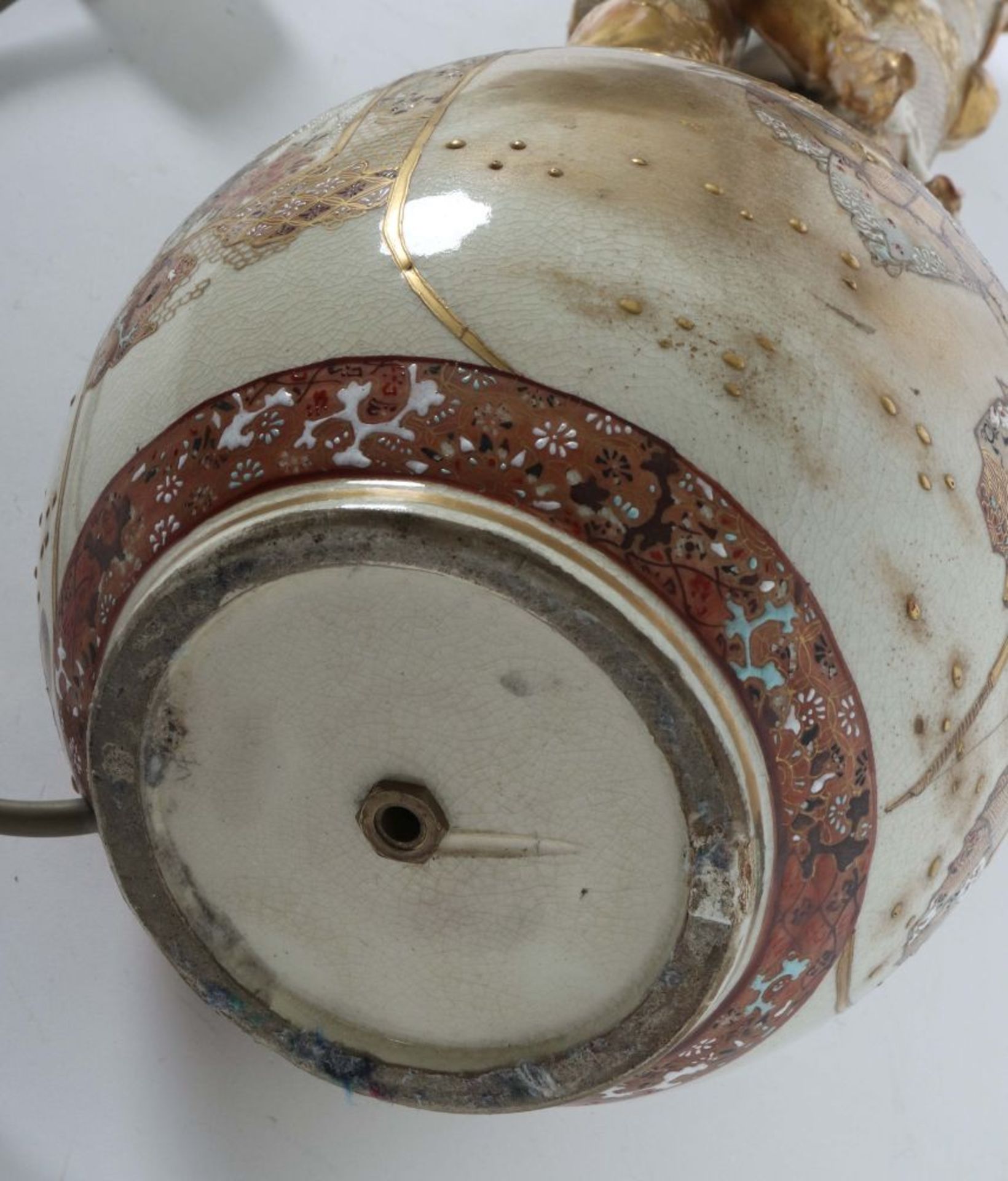 Satsuma-Vase als Lampe Japan, 19./20. - Bild 4 aus 4