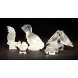 5 Tierfiguren 2x Lalique, Frankreich,