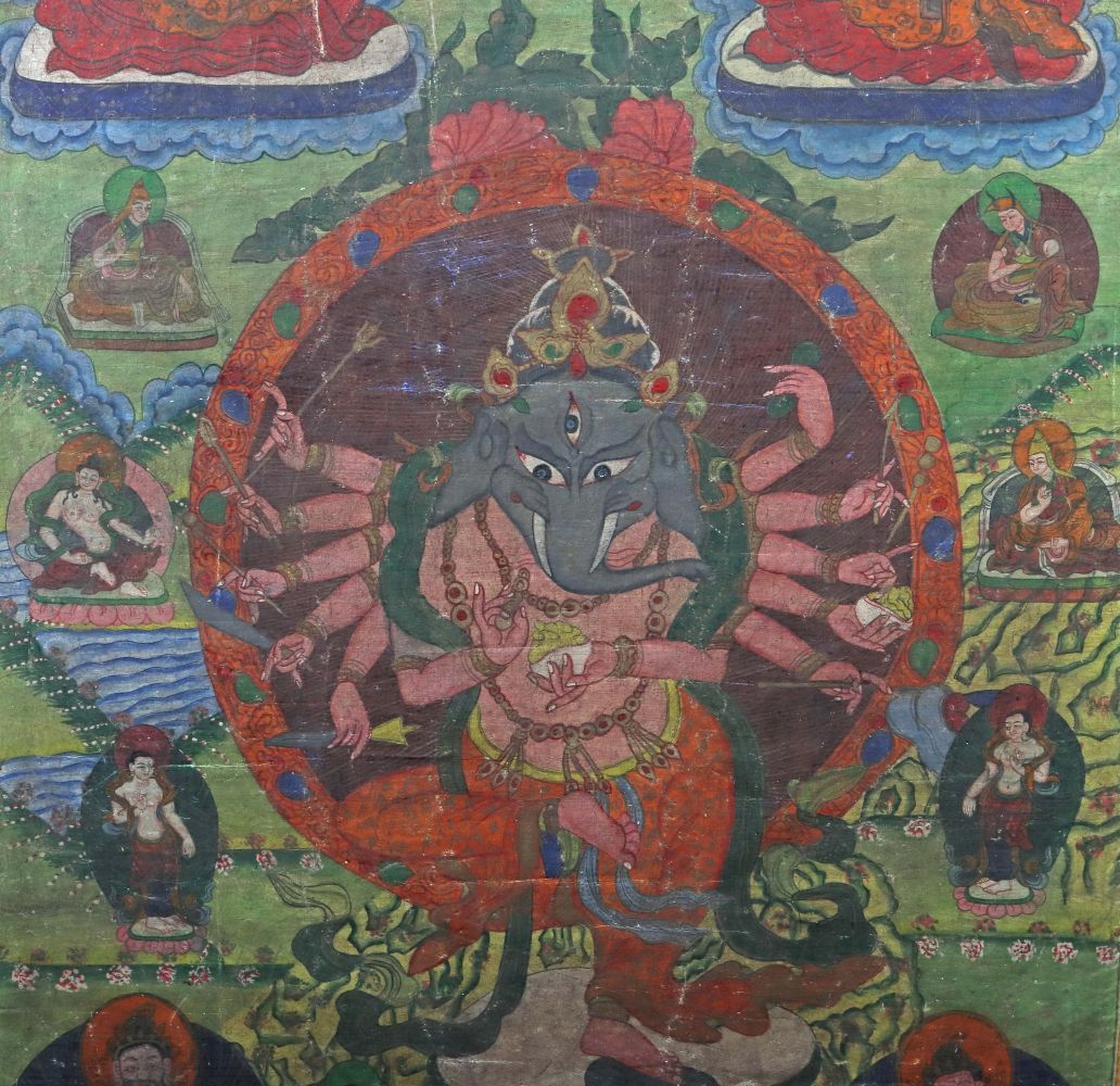 Thangka "Ganesha" Indien, 20. Jh., - Image 4 of 5