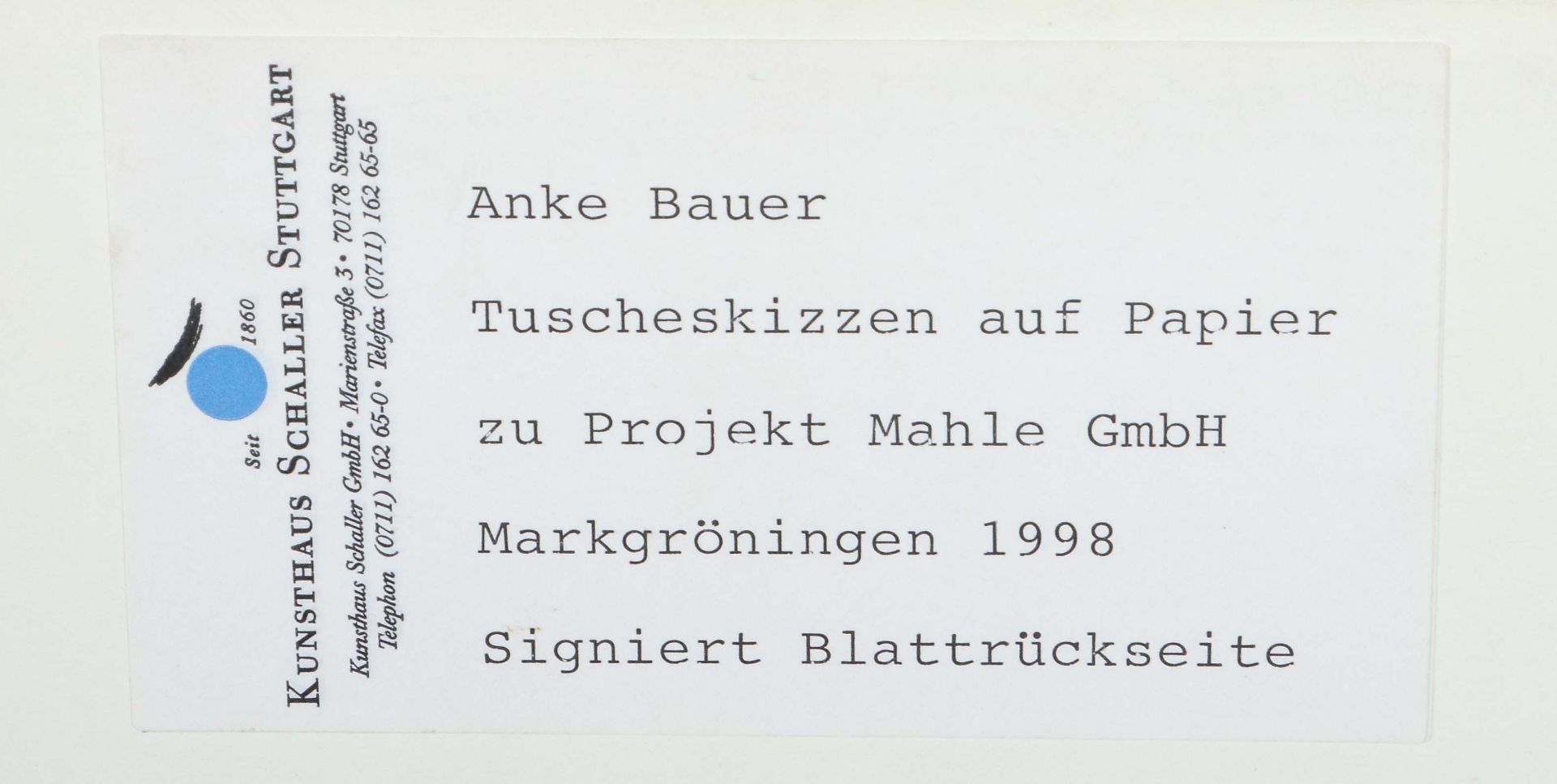 Bauer, Anke Geb. 1973, Studium an der - Image 4 of 4