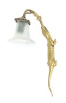 Eidechse als Wandlampe Um 1900, wohl