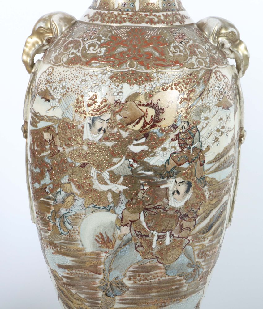 Satsuma-Vasenpaar Japan, - Image 2 of 7