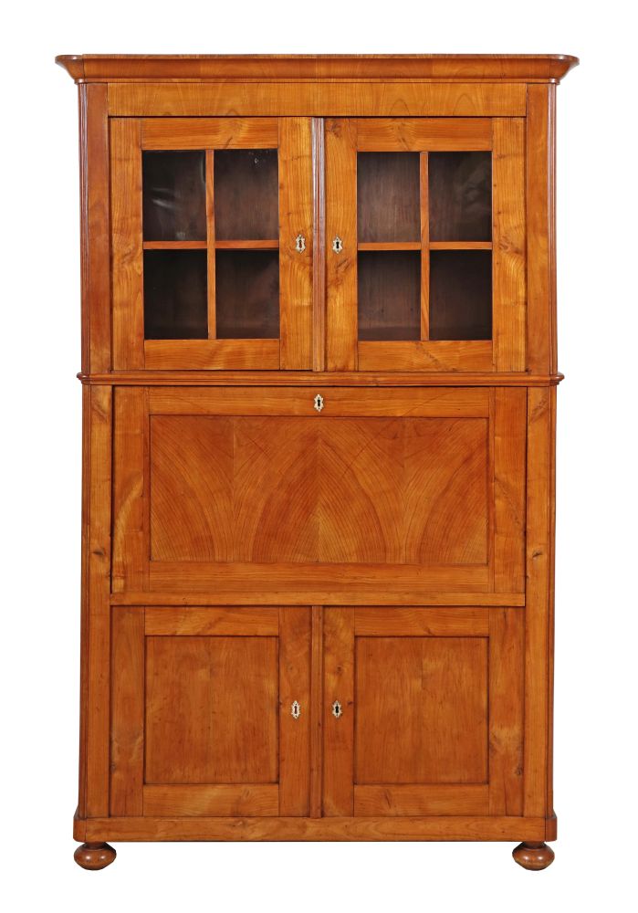 Spätbiedermeier-Schreibschrank mit