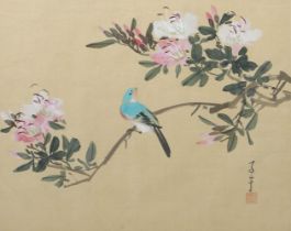 Seidenmalerei China, 20. Jh., Gouache