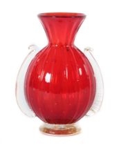 Vase mit seitlichen Handhaben Murano,