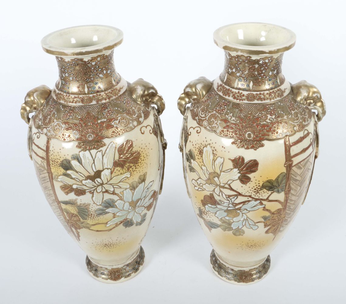 Satsuma-Vasenpaar Japan, - Image 6 of 7