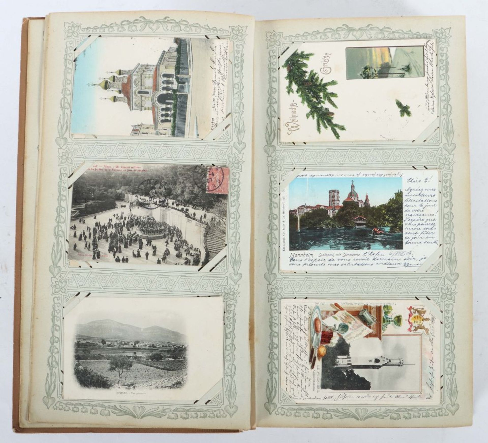 Postkartenalbum um 1900, ca. 290 Gruß- - Bild 2 aus 8