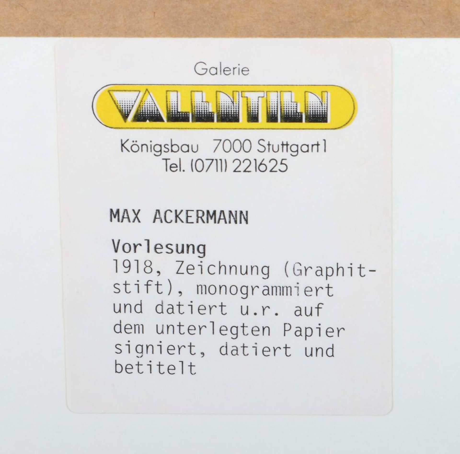 Ackermann, Max Berlin 1887 - 1975 - Bild 3 aus 3