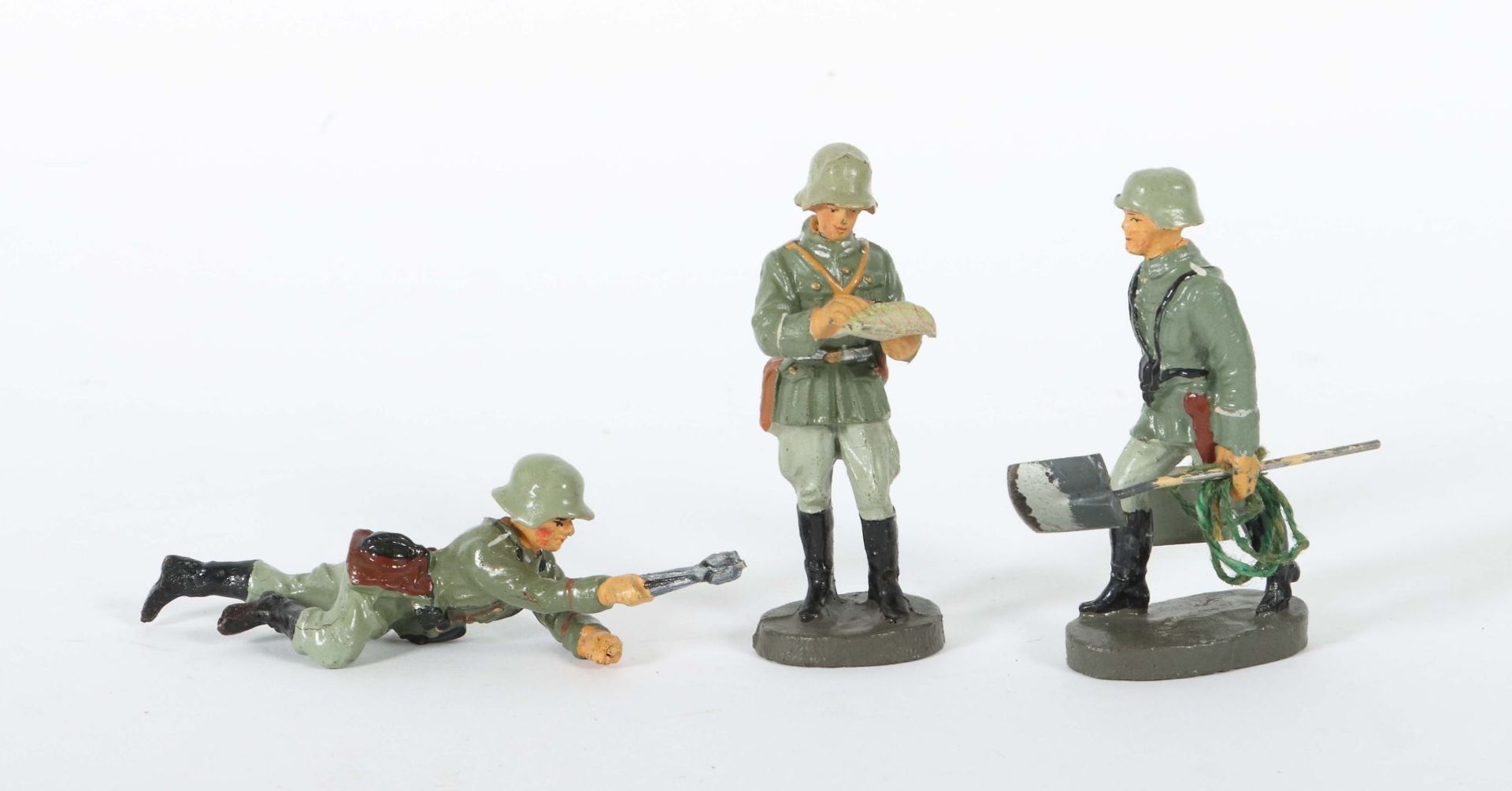 3 Stoßtrupp-Soldaten Elastolin, 1 x