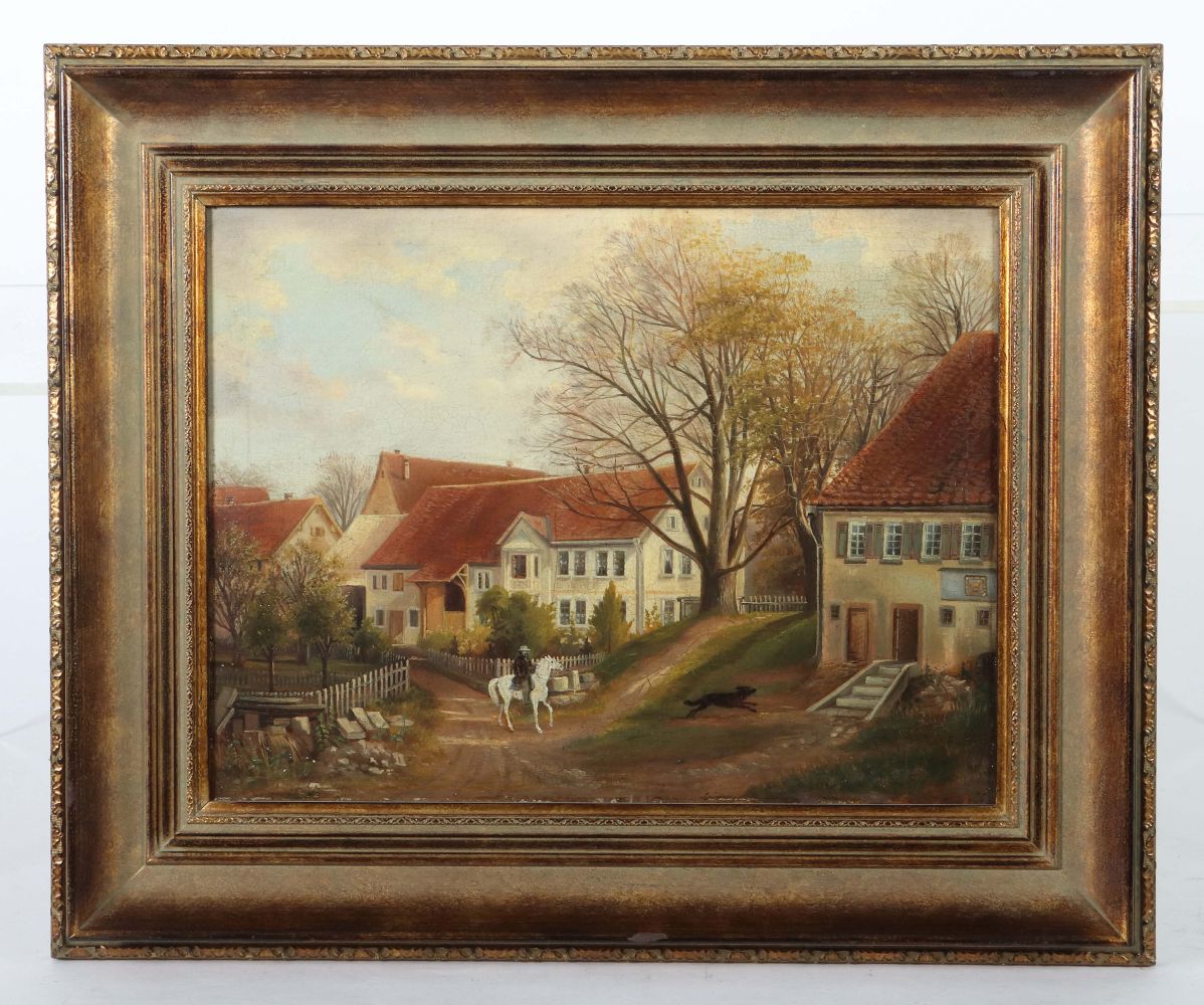 Maler des 19. Jh. "Dorfstraße", - Image 2 of 3