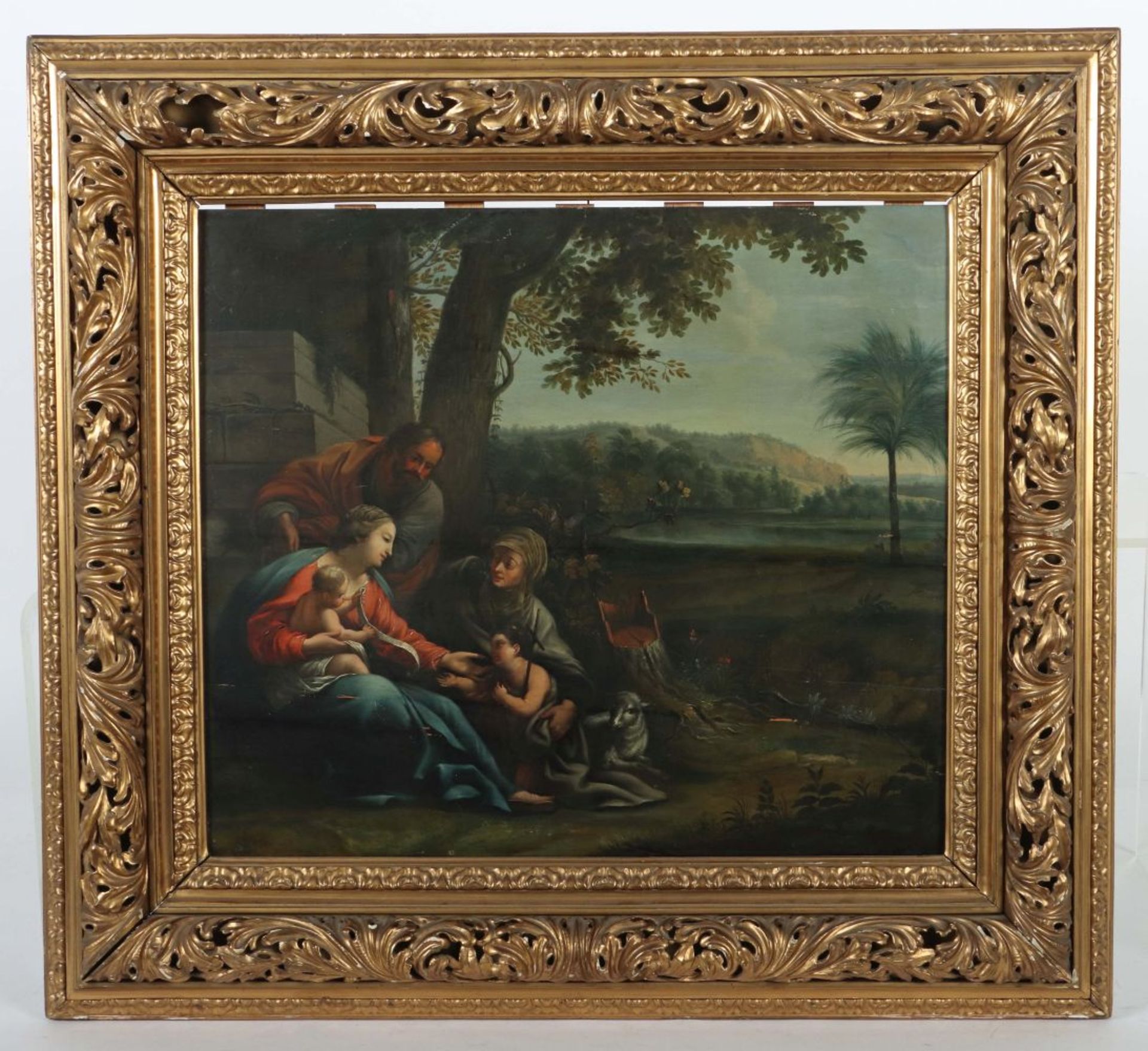 Maler des 19. Jh. "Heilige Familie mit - Image 2 of 4