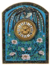 Wanduhr mit Cloisonnéschild