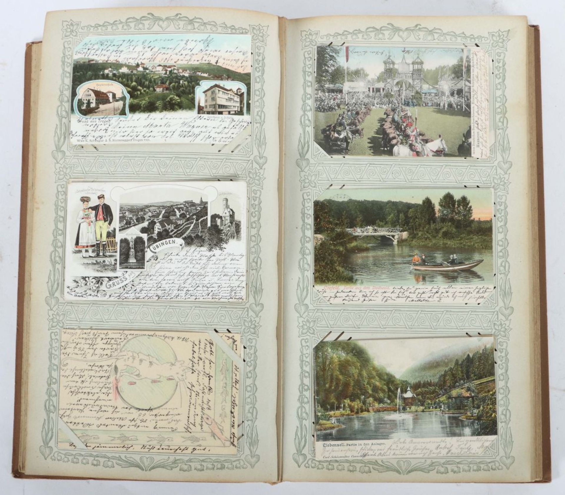 Postkartenalbum um 1900, ca. 290 Gruß- - Bild 5 aus 8