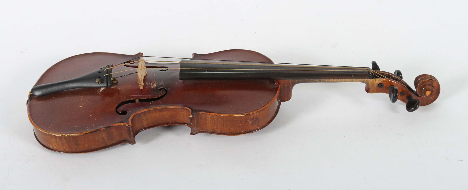 Geige mit Bogen um 1910-20, dunkler - Bild 3 aus 8