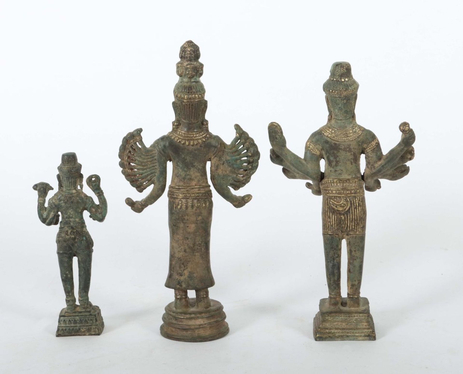 Drei stehende Khmer-Buddhafiguren - Bild 2 aus 2