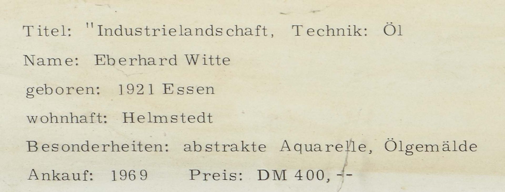 Witte, Eberhard Essen 1921 - ?, - Image 4 of 5