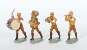 4 Marschmusiker Elastolin,