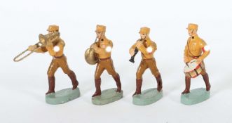 4 Marschmusiker Elastolin,