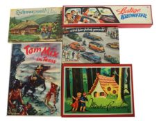 5 Brettspiele ca. 1950/60er Jahre, ,