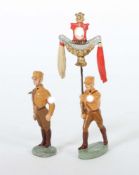 2 SA Soldaten Elastolin, 7,5-cm-Serie,