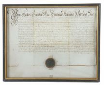 Urkunde mit Siegel dat. 1698, 