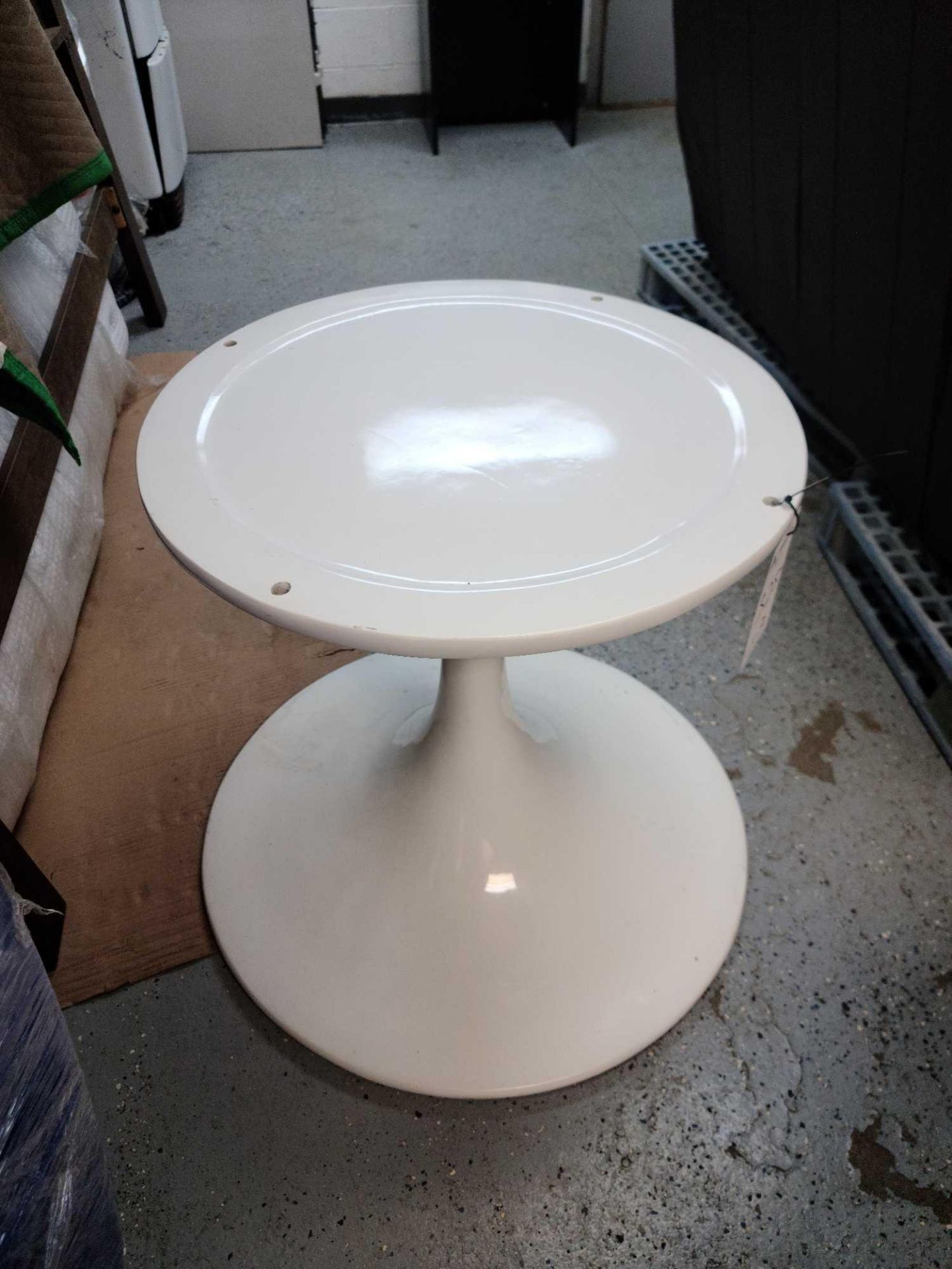 60 Inch Diameter Circular Marble Table and Pedestal - Image 2 of 2