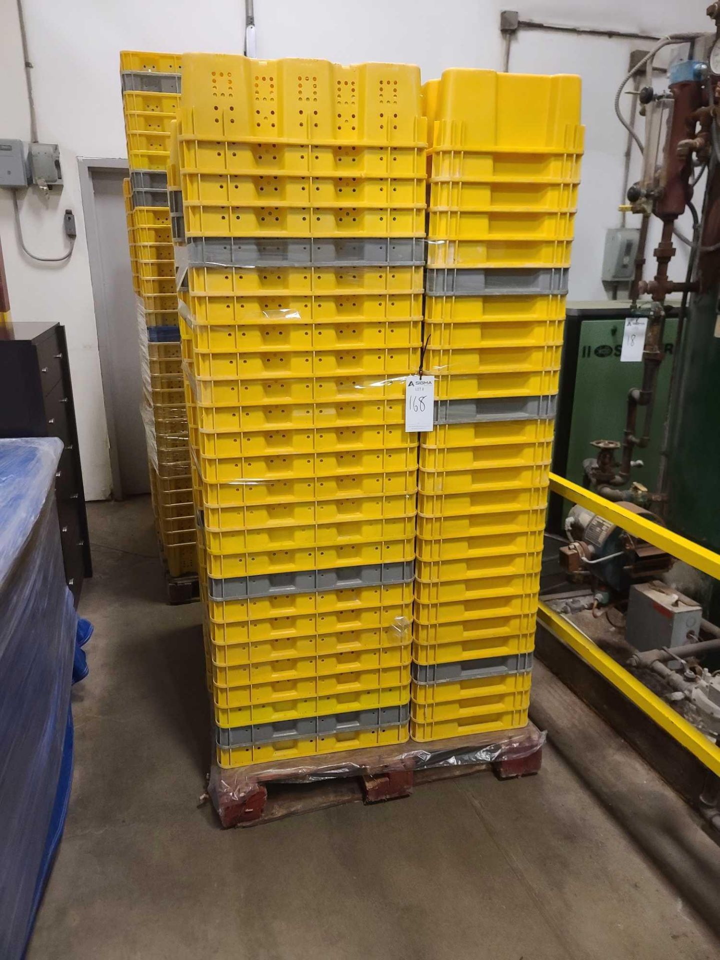 Pallet of Plastic Produce Bins