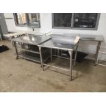 Five Stainless Steel Tables