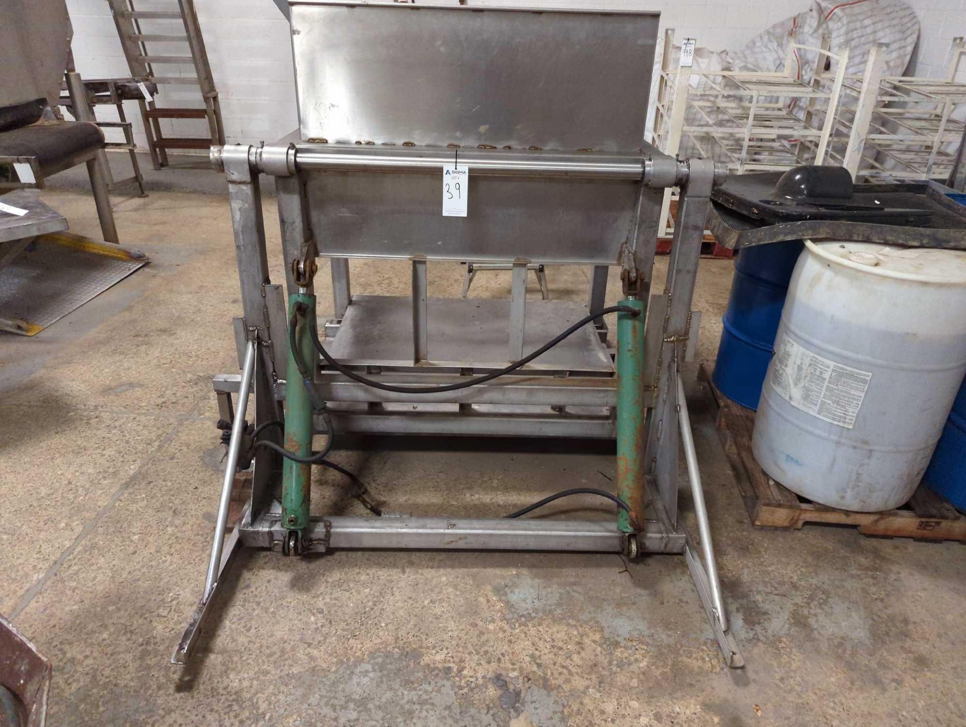 Stainless Steel Hydraulic Tote Flipper - Image 14 of 15