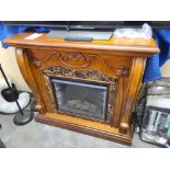 Electric Fireplace and Mantle