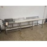 Stainless Steel Table with Cutting Boards and Slicer
