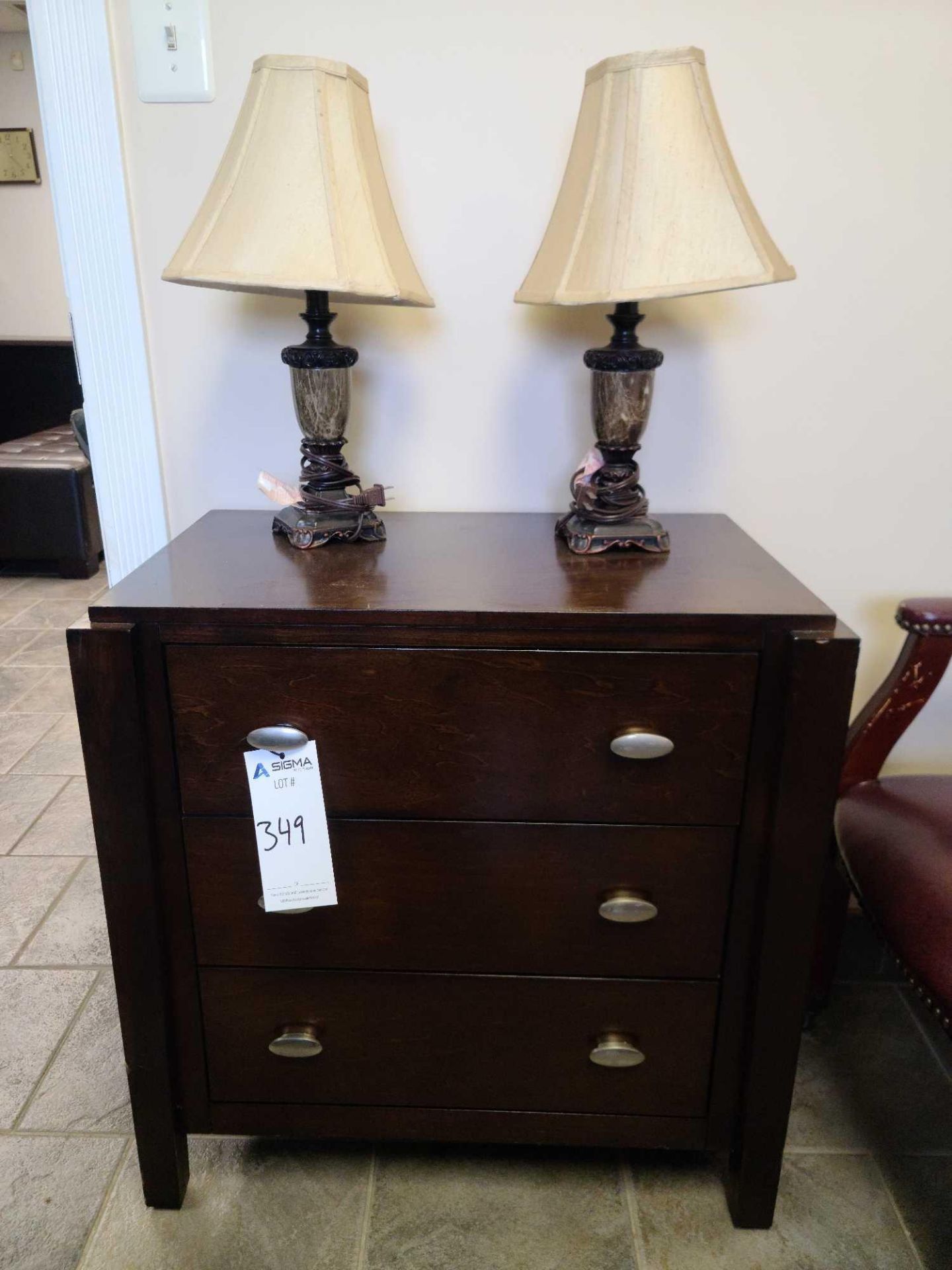 End Table and Lamps - Image 2 of 2