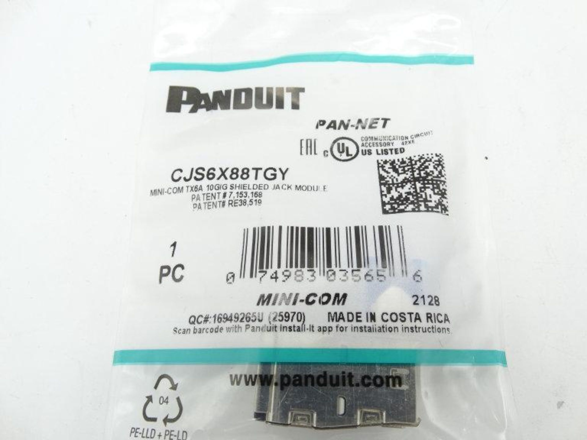 (10) PANDUIT CJS6X88TGY Connector - Image 3 of 3