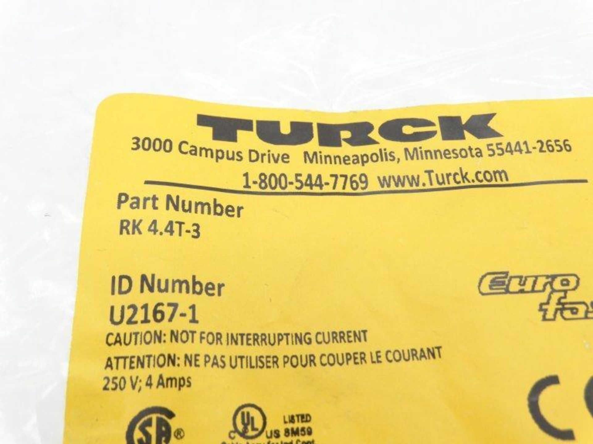 (5) TURCK RK 4.4T-3 Cable - Image 3 of 3