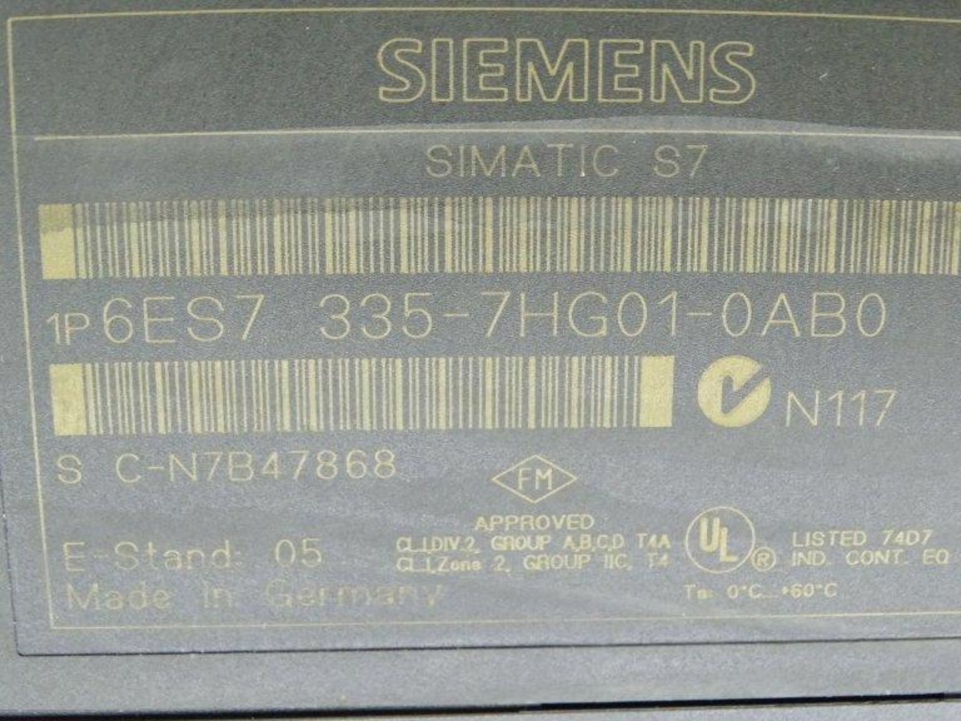 (3) SIEMENS 6ES7335-7HG01-0AB0 PLC Module - Image 3 of 3