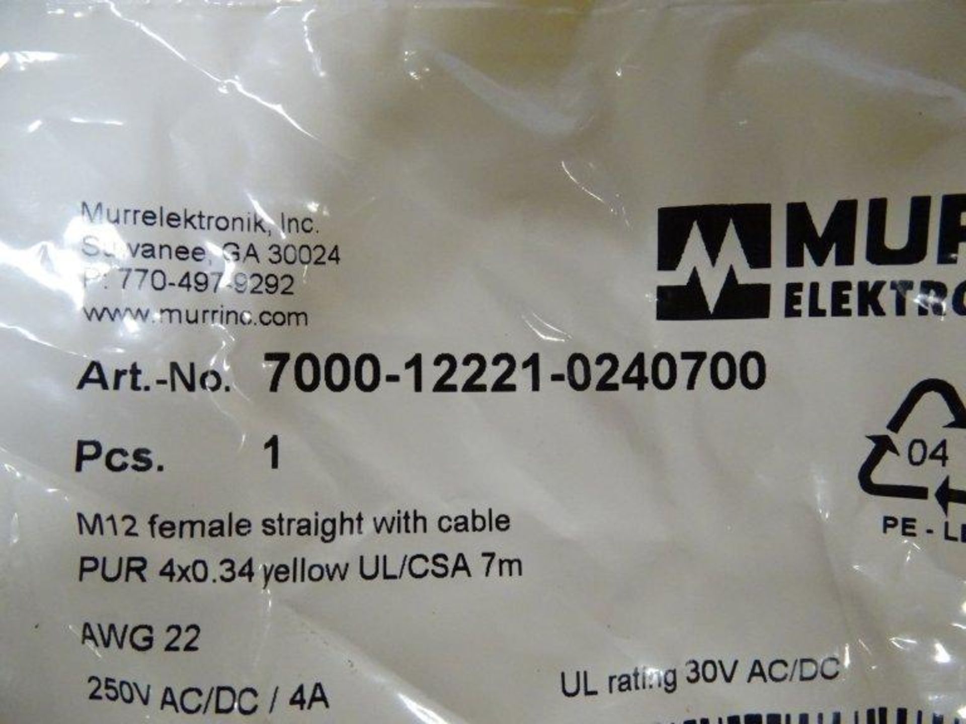 (10) MURR ELEKTRONIK 7000-12221-0240700 Cable - Image 3 of 3