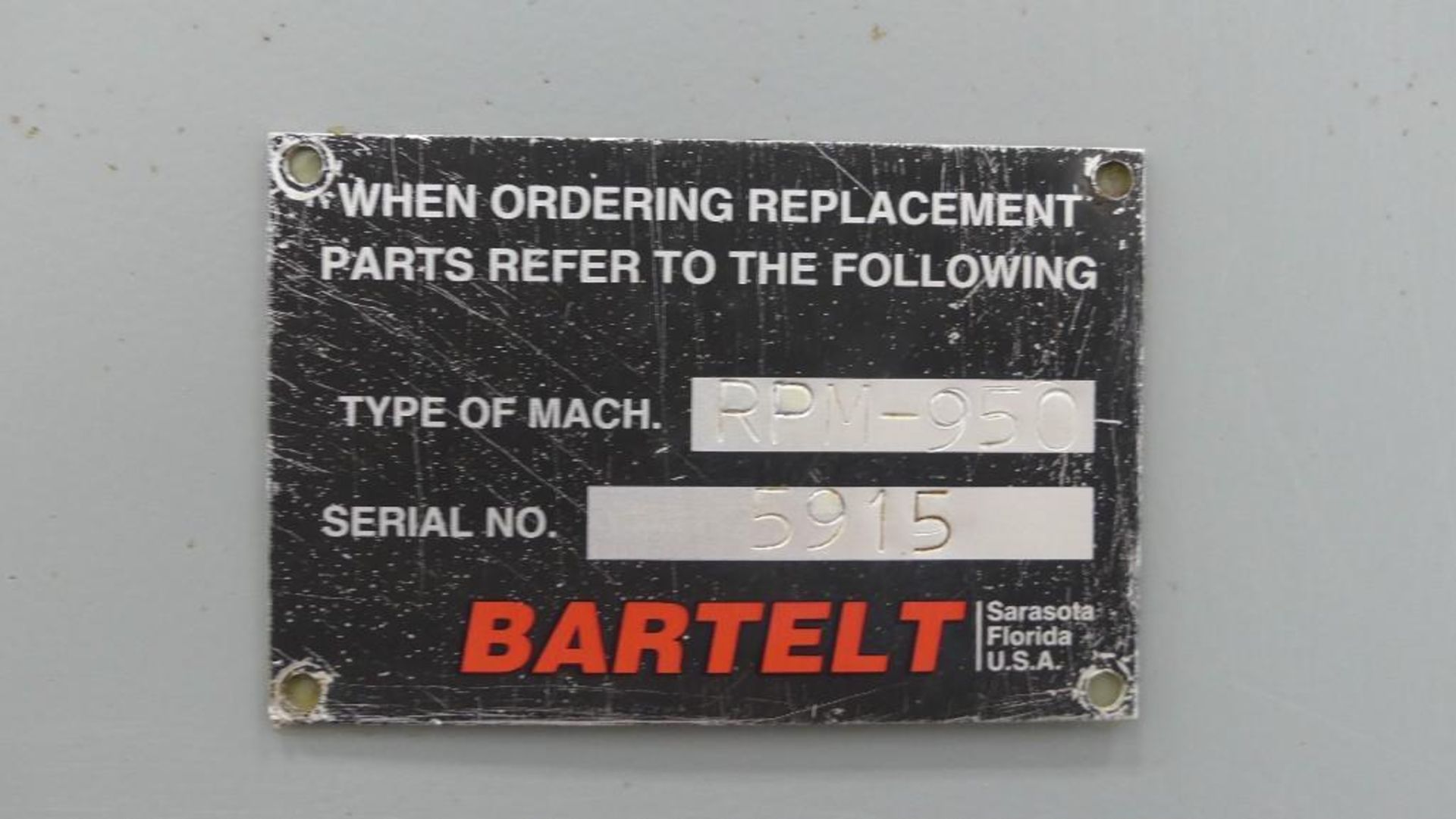 Klockner Bartelt RPM 950 Horizontal Rotary Form, FIll & Seal - Image 15 of 20