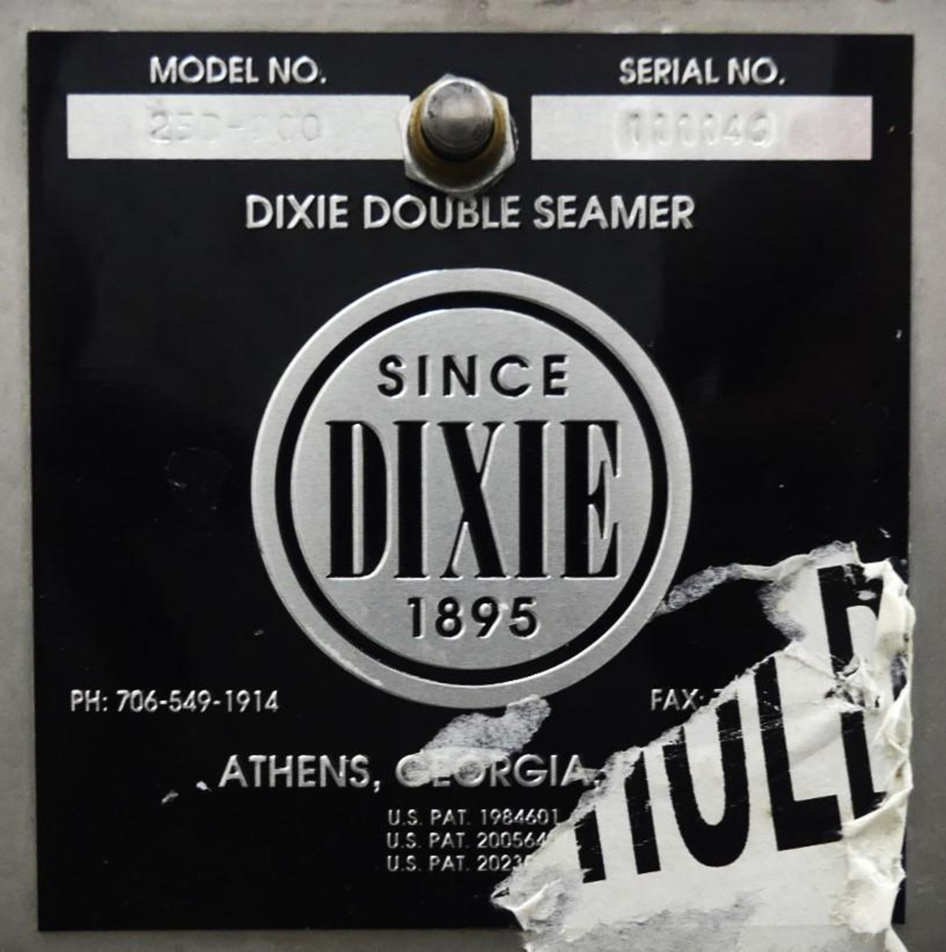 Dixie 25D-900 Double Seamer - Image 12 of 16