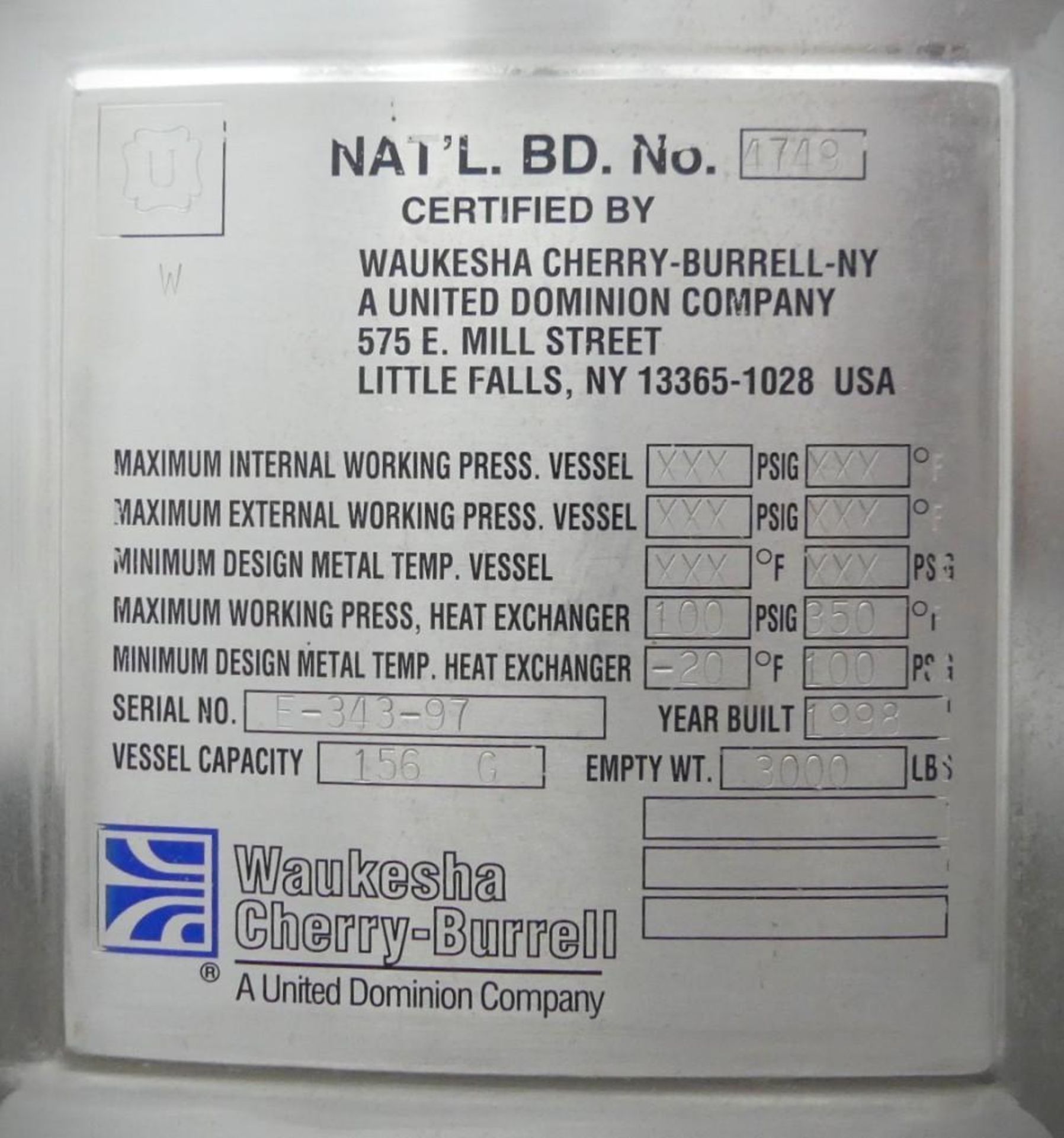 Waukesha 156 Gallon Jacketed Kettle - Image 13 of 13