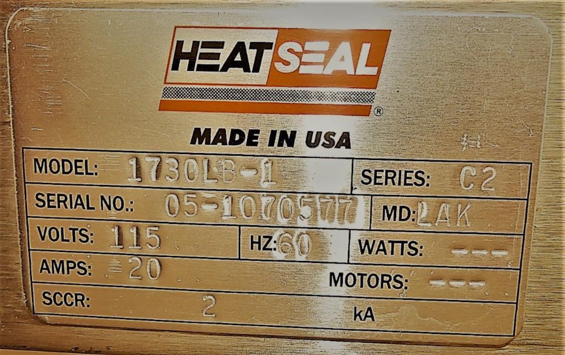 Heat Seal 1730LB-1 Manual L Bar Sealer - Image 6 of 6