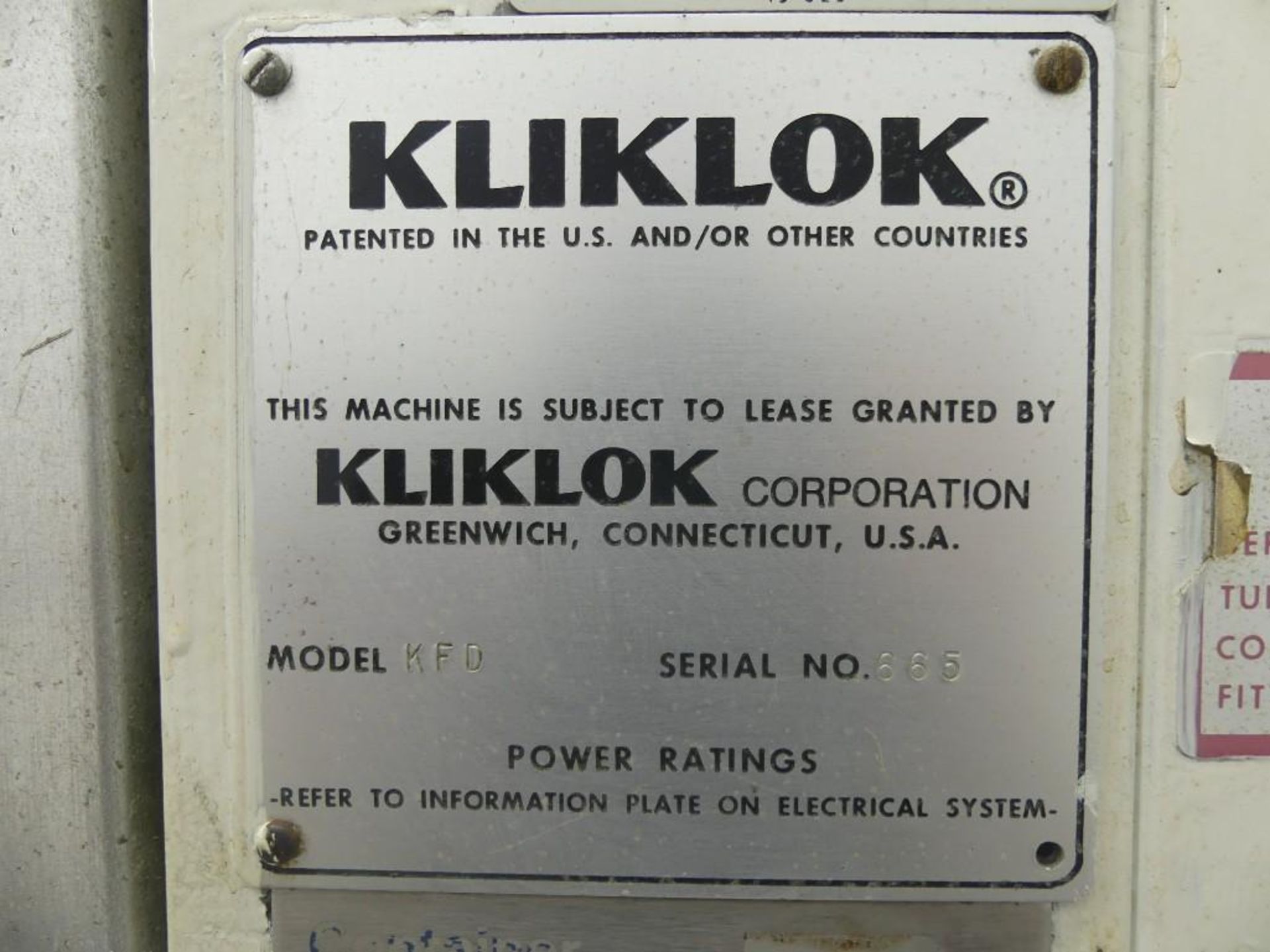 Kliklok KFD Tuck Tab Corrugated Tray Erector - Image 15 of 16