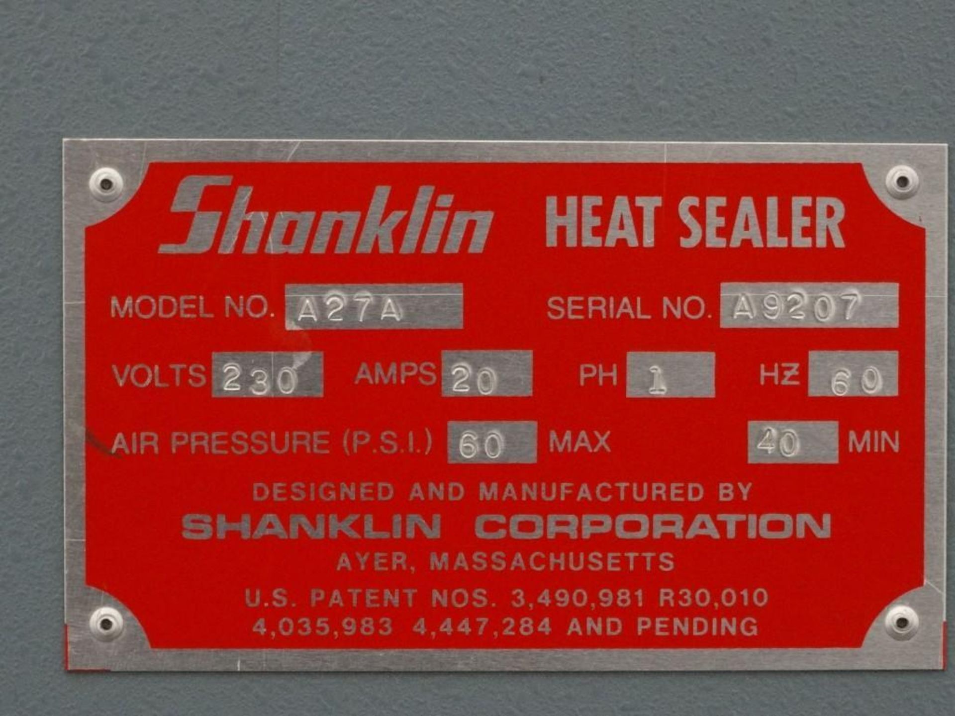 Shanklin A27A Automatic L-Bar Heat Sealer - Image 16 of 18