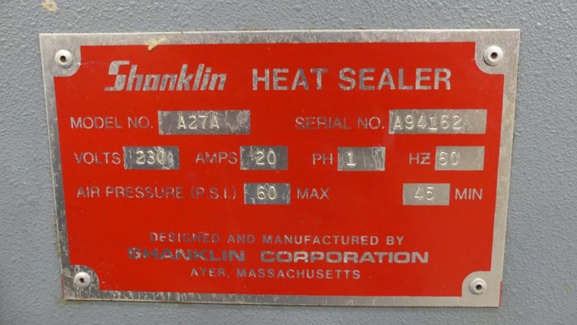 Shanklin A27A Automatic Shrink Wrap L-Bar Sealer - Image 27 of 29