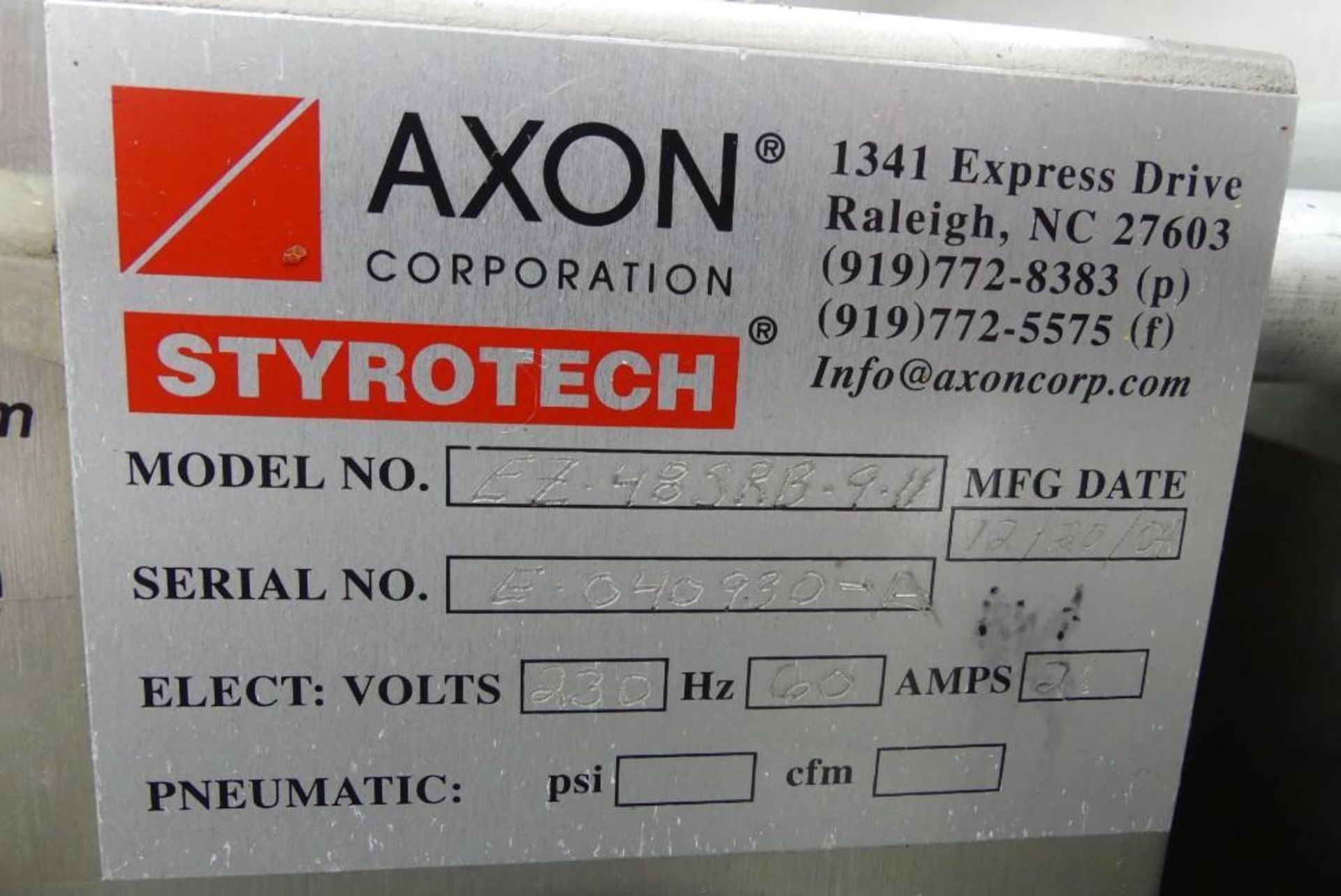 Axon EZ 48 Dual Chamber Shrink Sleeve Heat Tunnel - Image 44 of 45