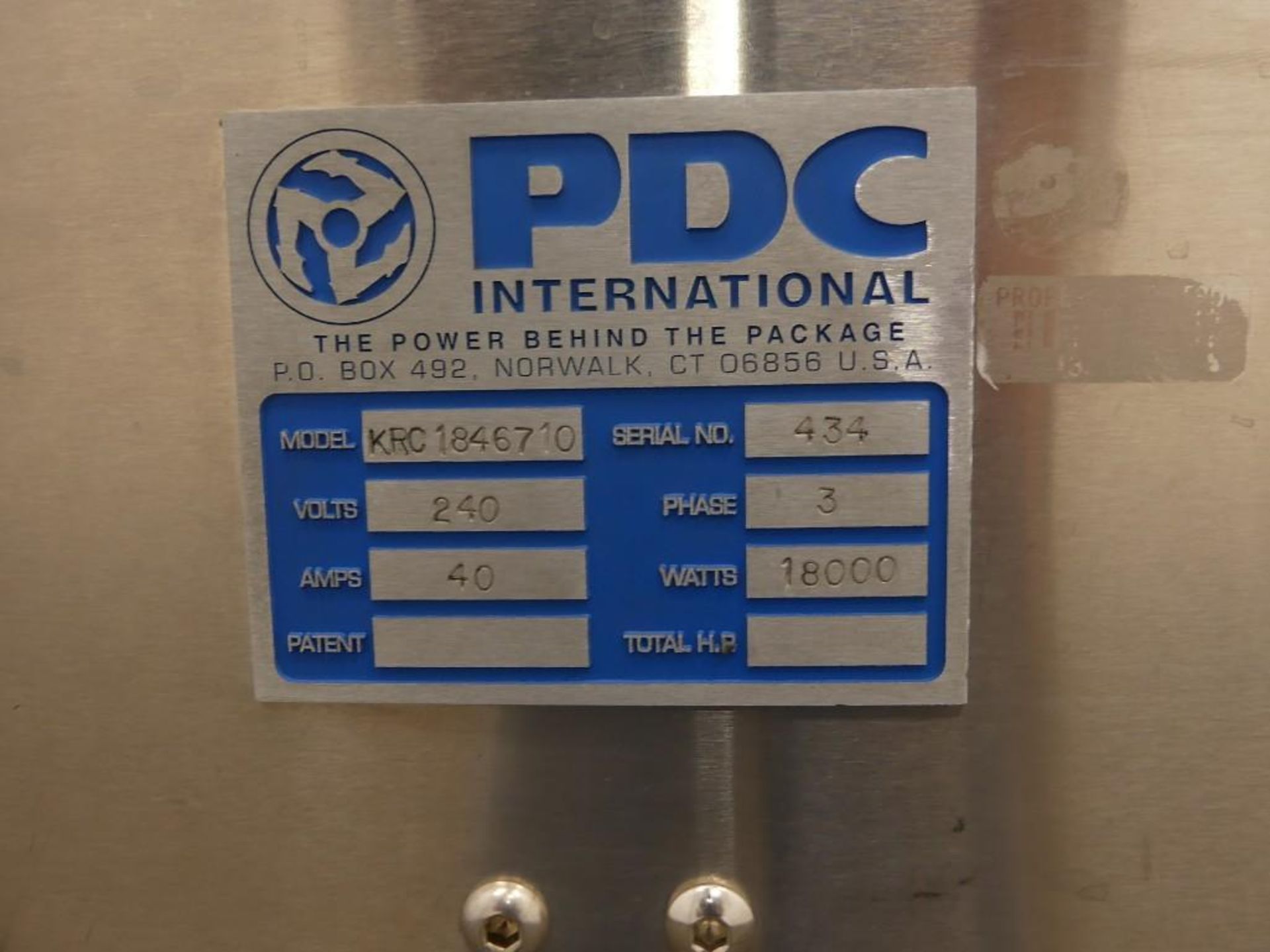 PDC KRC 18 46 710 Stainless Steel Electric Heat Tunnel 7" Wide x 10.5" Tall - Image 14 of 14