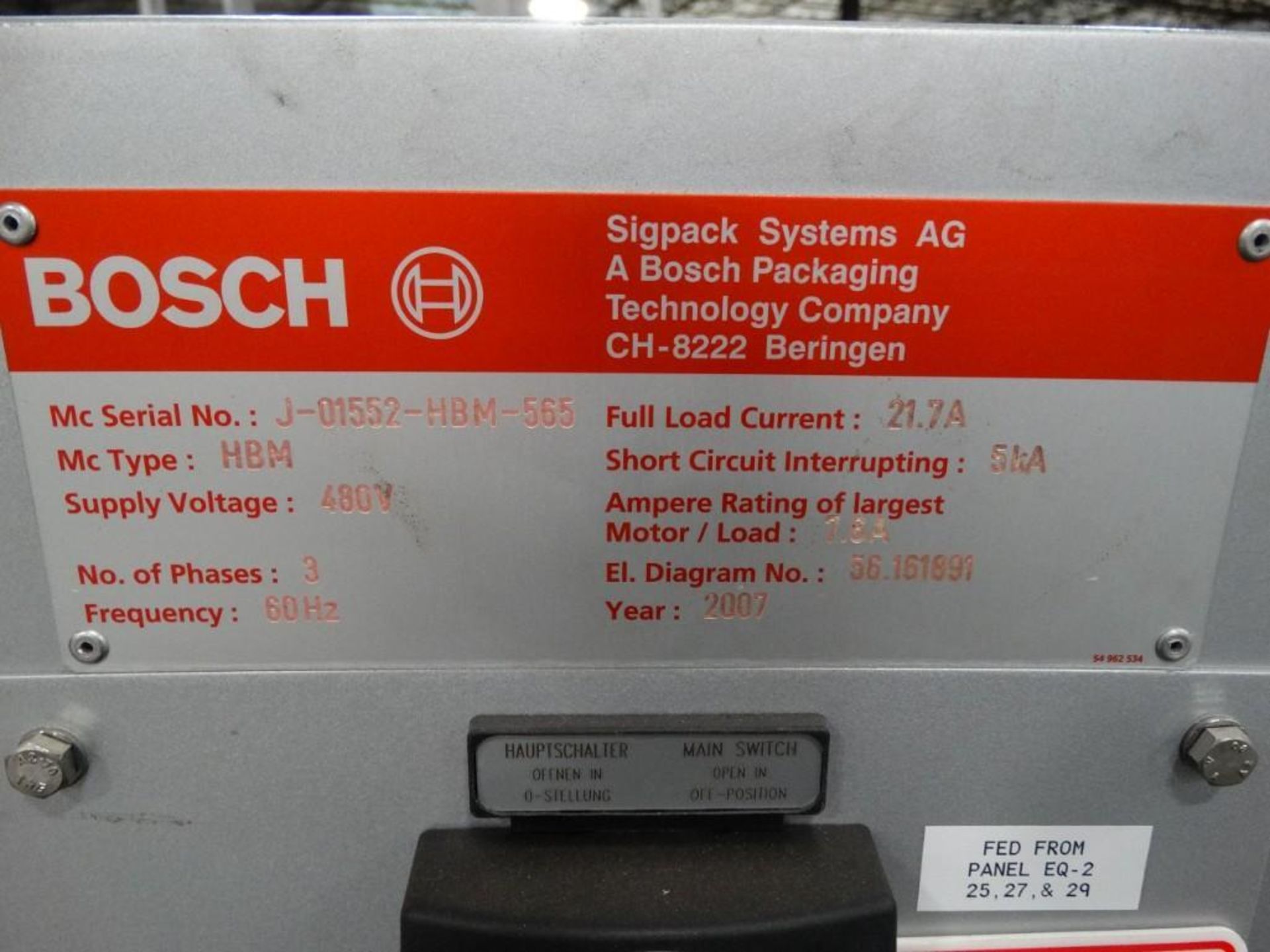 Bosch Sigpack HBM Flow Wrapper Print Registered - Image 22 of 27