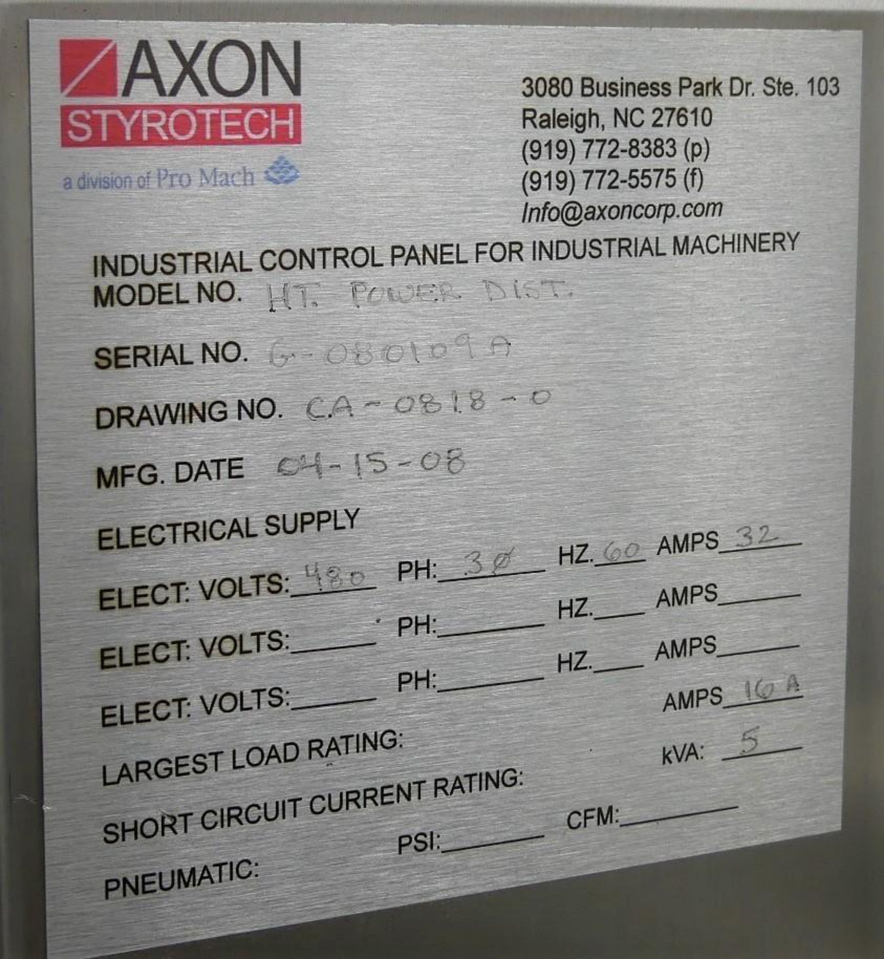 Axon EZ-3-300 Shrink Sleeve Applicator System - Image 17 of 20