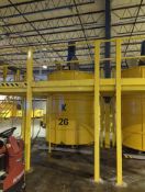 2500 Gallon Stainless Steel Flat Bottom Tank with Center Mounted Agitation